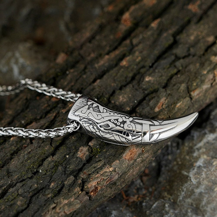 Collar vikingo Diente de Fenrir el lobo gigante Collar vikingo Diente de Fenrir el lobo gigante
