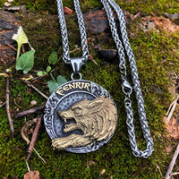 Collar de lobo vikingo Fenrir Collar de lobo vikingo Fenrir