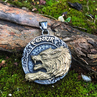Collar de lobo vikingo Fenrir Collar de lobo vikingo Fenrir