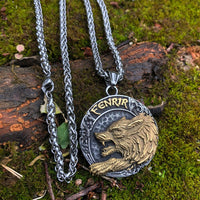 Collar de lobo vikingo Fenrir Collar de lobo vikingo Fenrir