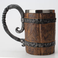 Taza grande de madera vikinga Taza grande de madera vikinga