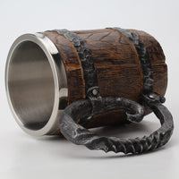 Taza grande de madera vikinga Taza grande de madera vikinga