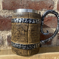 Taza grande de madera vikinga Taza grande de madera vikinga
