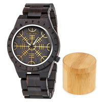 Reloj de madera oscura de Aegishjalmur - Odin's Hall Reloj de madera oscura de Aegishjalmur - Odin's Hall
