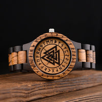 Reloj de madera Valknut - Odin's Hall Reloj de madera Valknut - Odin's Hall