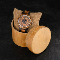 Reloj de madera Valknut - Odin's Hall Reloj de madera Valknut - Odin's Hall