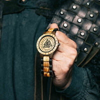 Reloj de madera Valknut - Odin's Hall Reloj de madera Valknut - Odin's Hall