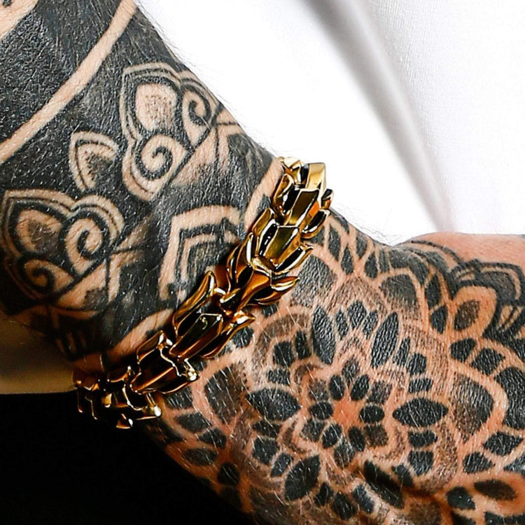 Pulsera \"La ira de Jörmungand\" - versión ORO Pulsera \"La ira de Jörmungand\" - versión ORO