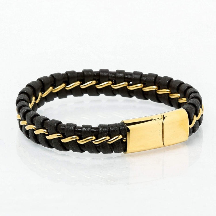Pulsera vikinga de precisión en cuero trenzado Pulsera vikinga de precisión en cuero trenzado