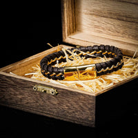 Pulsera vikinga de precisión en cuero trenzado Pulsera vikinga de precisión en cuero trenzado