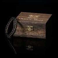Pulsera vikinga de precisión en cuero trenzado Pulsera vikinga de precisión en cuero trenzado