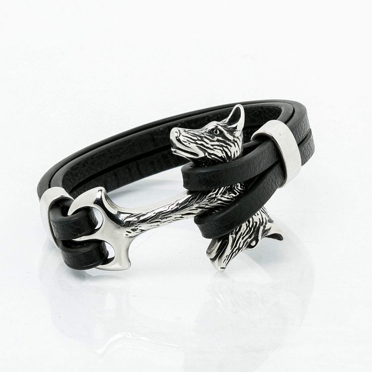 Pulsera de piel de lobo Pulsera de piel de lobo