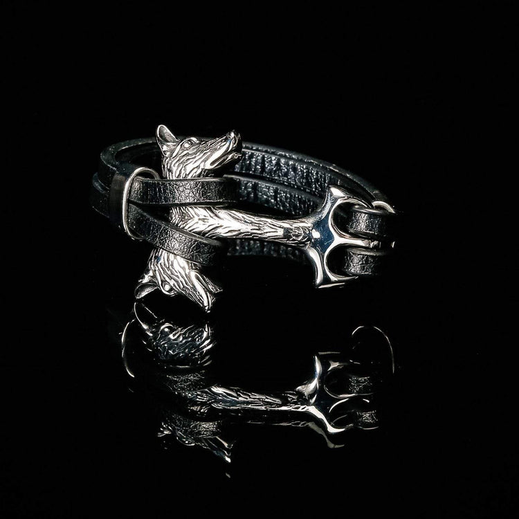Pulsera de piel de lobo Pulsera de piel de lobo