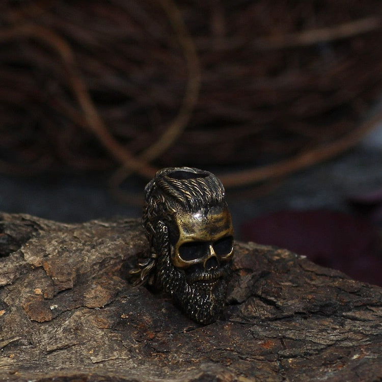 Cuentas de pelo/barbas de calavera - 3 piezas de acero inoxidable Cuentas de pelo/barbas de calavera - 3 piezas de acero inoxidable