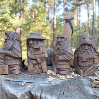 Estatuilla vikinga de madera de dioses nórdicos Estatuilla vikinga de madera de dioses nórdicos