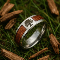 Anillo Yggdrasil - acero inoxidable