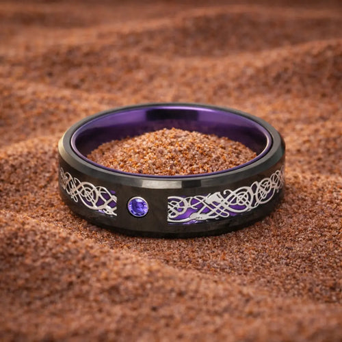 Bague symbolique Bague de Jarl "Pouvoir de l'esprit" en Tungstène - Odins Hall