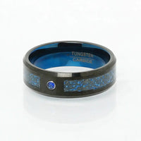 Anillo Jarl 'valhalla azure' en tungsteno