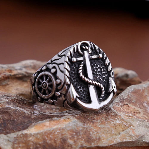 Bague Viking Ancre de Drakkar - Odins Hall