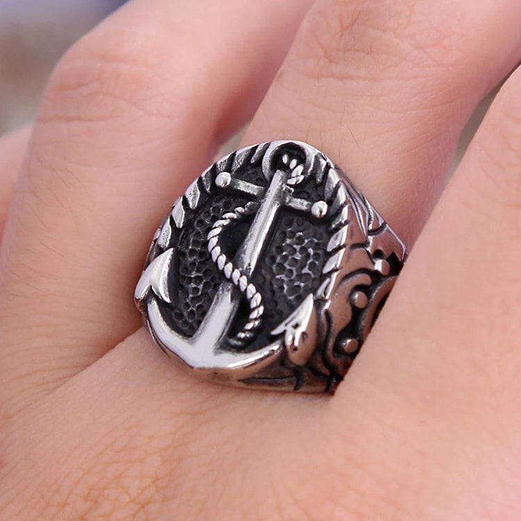 Anillo Vikingo Ancla Drakkar