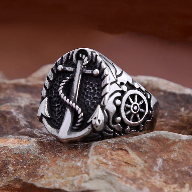 Anillo Vikingo Ancla Drakkar