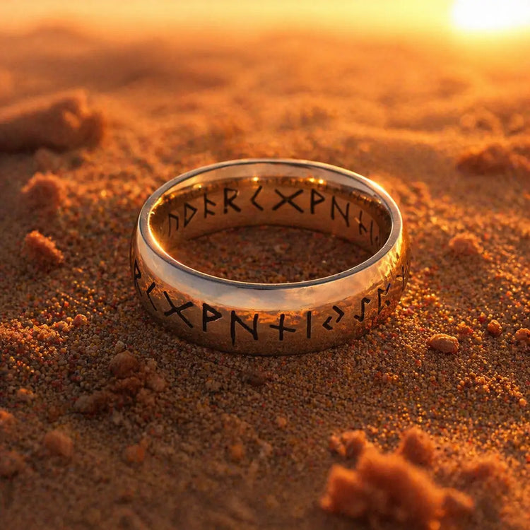 Anillo Vikingo \"Anillo de la Saga Rúnica\"