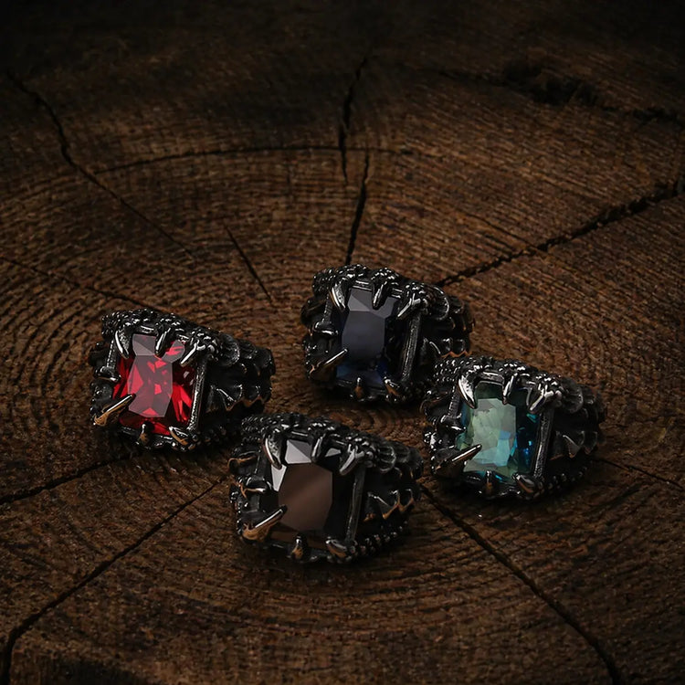 Anillo vikingo \"Anillo de los Cuatro Fuegos del Dragón\"