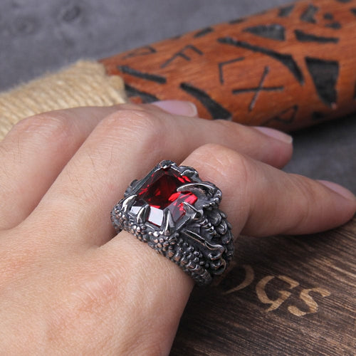 Bague Bague viking "Anneau des Quatre Feux du Dragon" - Odins Hall