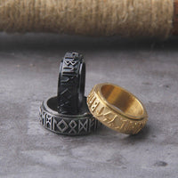 Anillo vikingo \"Anillo Futhark: Eco del Infinito