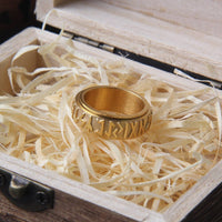 Anillo vikingo \"Anillo Futhark: Eco del Infinito