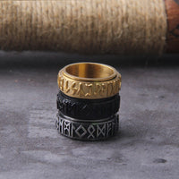 Anillo vikingo \"Anillo Futhark: Eco del Infinito