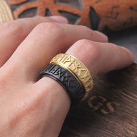 Anillo vikingo \"Anillo Futhark: Eco del Infinito