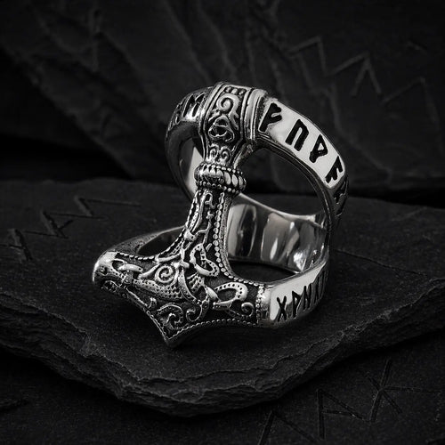 Bague symbolique Bague Viking "Cercle de Mjölnir" - Odins Hall
