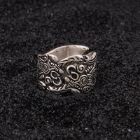 Anillo Vikingo de Plata de Ley 925 - El Duelo de Luna Llena