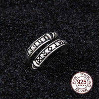 Anillo Vikingo de Plata de Ley 925 - Runa Serpiente