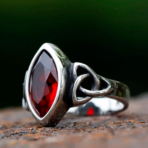 Bague viking joyaux de Ragnar red / 8 - Odins Hall