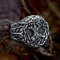 Anillo vikingo del árbol de la vida Yggdrasil