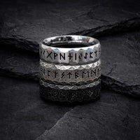 Anillo vikingo rúnico \"Sabiduría del héroe\"