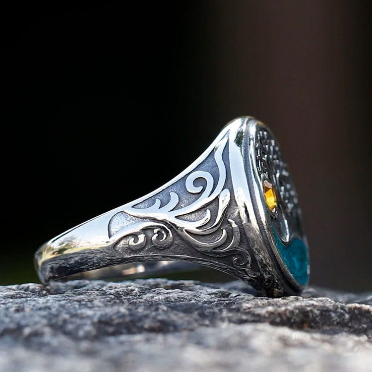 Anillo Yggdrasil \"Camina hacia la luz