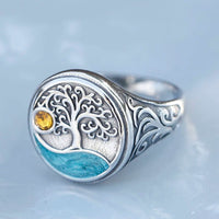 Anillo Yggdrasil \"Camina hacia la luz