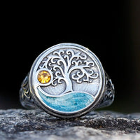 Anillo Yggdrasil \"Camina hacia la luz