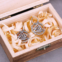 Pendientes Valknut de acero inoxidable