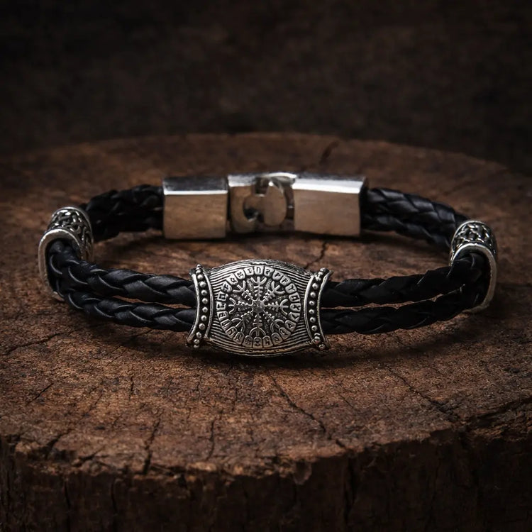 Pulsera brújula rúnica Vegvísir