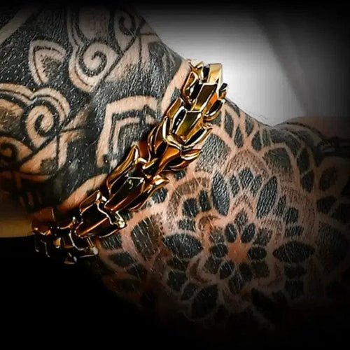 Bracelet Bracelet du serpent "Colère de Jörmungand" - Or - Odins Hall