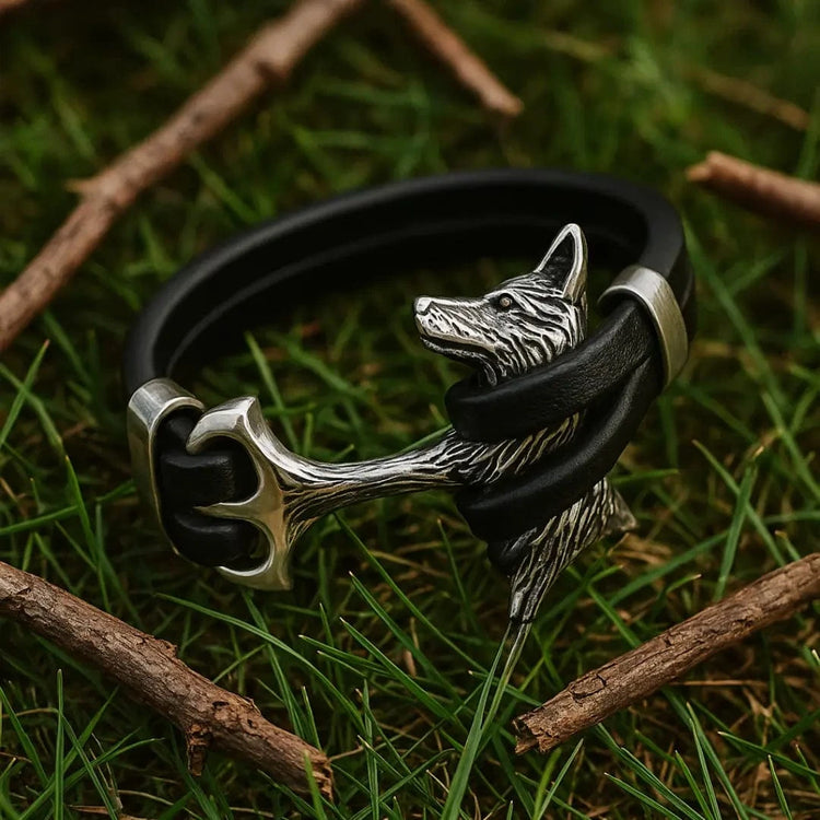 Pulsera de piel de lobo