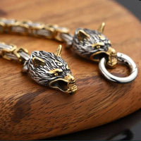 Pulsera Lobo Dorado Gigante - Fenrir