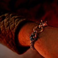 Pulsera Lobo Dorado Gigante - Fenrir