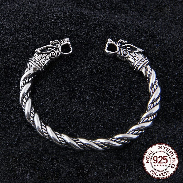 Pulsera Vikingo Plata de Ley 925 - Le Regard des Loups