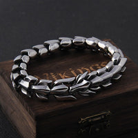 Pulsera Vikingo Plata de Ley 925 - Le Splendide Ouroboros