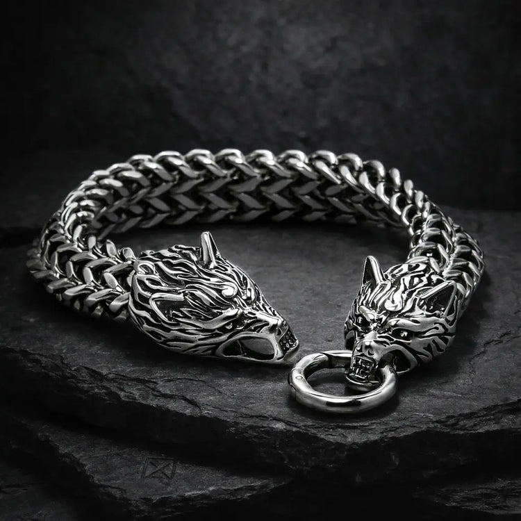 Pulsera Vikingo Cabeza de Lobo - Fenrir